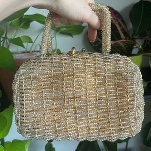Walborg Beaded Top Handle Bag